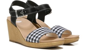 Black Dr Scholl's Glimmer Wedge Sandal Glimmer Wedge Sandal | KYYKfonT