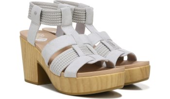 Grey Dr Scholl's Blossom Block Heel Sandal Blossom Block Heel Sandal | 0jeRvlG7