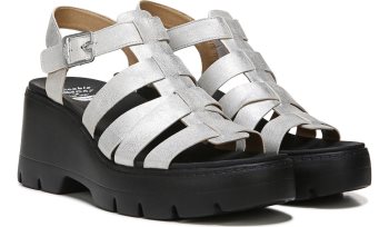 Silver Dr Scholl's Check It Out Wedge Sandal Check It Out Wedge Sandal | NjJv4Ssg