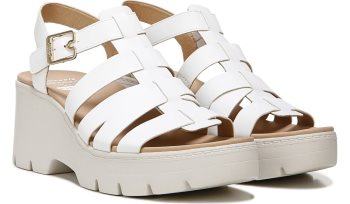 White Dr Scholl's Check It Out Wedge Sandal Check It Out Wedge Sandal | 7gkN67JQ