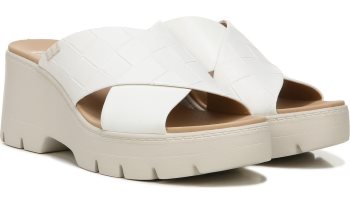 White Dr Scholl's Checkin High Wedge Slide Sandal Checkin High Wedge Slide Sandal | 7zQKx8rp