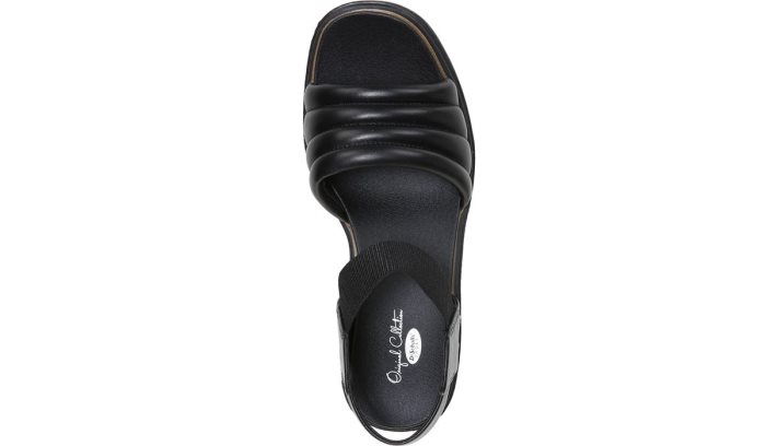 Black Dr Scholl's A Mood Platform Sandal A Mood Platform Sandal | dftxoIJR