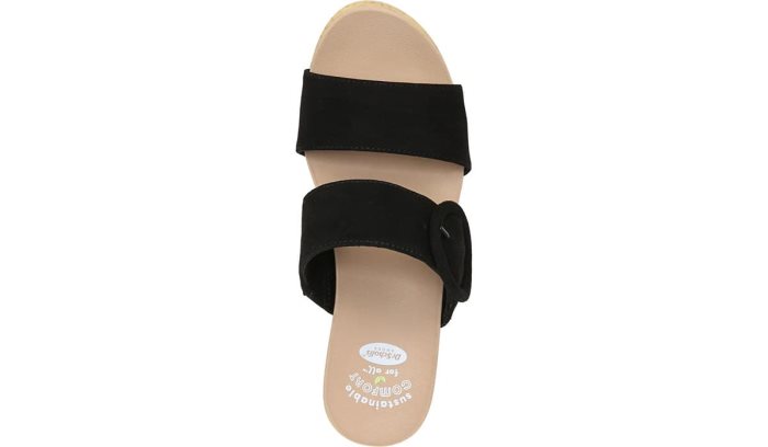 Black Dr Scholl's Bayside Block Heel Slide Sandal Bayside Block Heel Slide Sandal | HugAsWZc