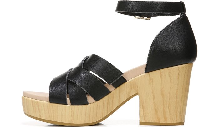 Black Dr Scholl's Blissful Block Heel Sandal Blissful Block Heel Sandal | 9WKR4eqj