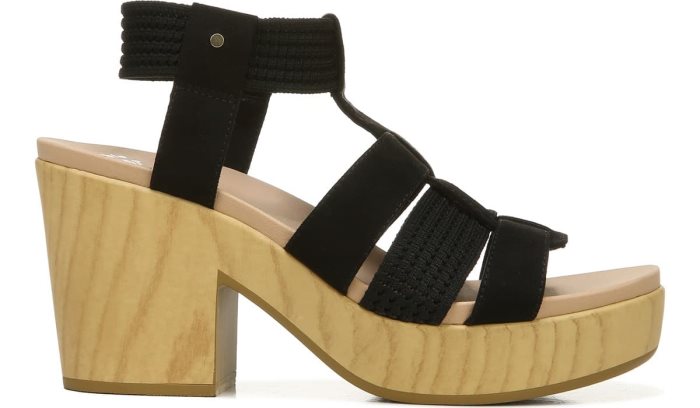 Black Dr Scholl's Blossom Block Heel Sandal Blossom Block Heel Sandal | 3ok8R8Hx