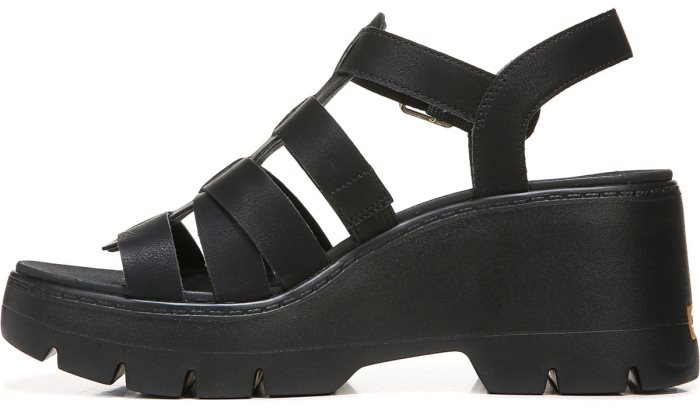 Black Dr Scholl's Check It Out Wedge Sandal Check It Out Wedge Sandal | DPuN1tuP