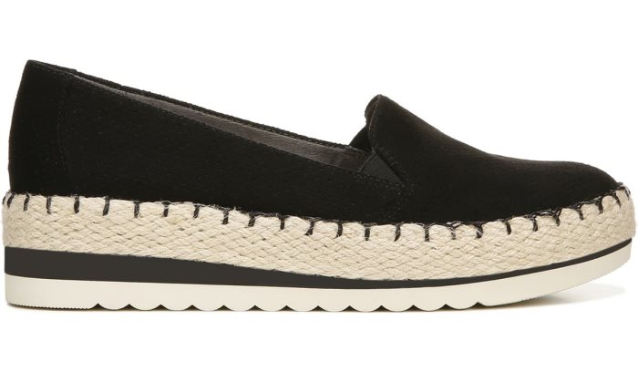 Black Dr Scholl's Discovery Espadrille Wedge Slip On Discovery Espadrille Wedge Slip On | SyXIvWS2