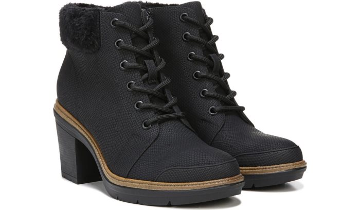 Black Dr Scholl\'s For The Love Block Heel Bootie For The Love Block Heel Bootie | KkkGNPiY