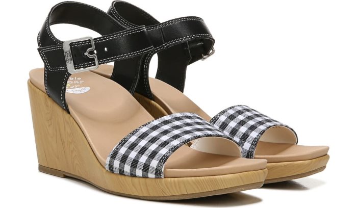 Black Dr Scholl\'s Glimmer Wedge Sandal Glimmer Wedge Sandal | KYYKfonT