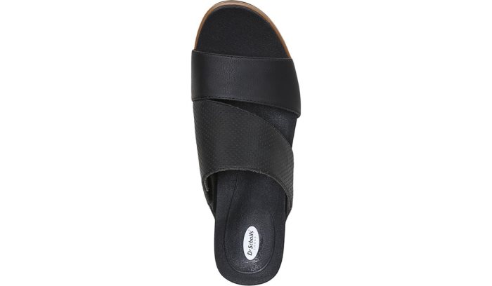 Black Dr Scholl's Goldie Wedge Slide Sandal Goldie Wedge Slide Sandal | XL97xDbn