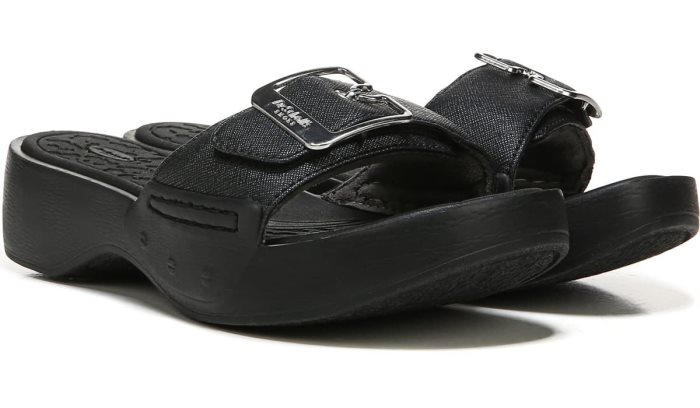 Black Dr Scholl\'s Rock On Max Slide Sandal Rock On Max Slide Sandal | D8x0Tdfj