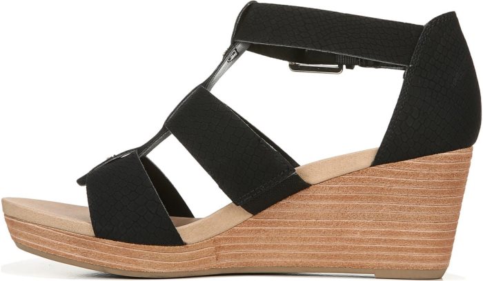 Black Snake Dr Scholl's Barton Wedge Sandal Barton Wedge Sandal | VmMRNixc