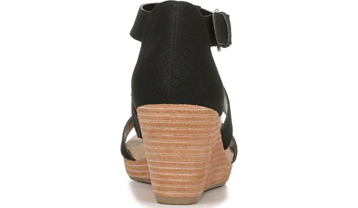 Black Snake Dr Scholl's Barton Wedge Sandal Barton Wedge Sandal | VmMRNixc