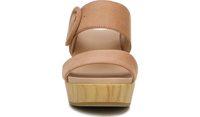 Brown Dr Scholl's Bayside Block Heel Slide Sandal Bayside Block Heel Slide Sandal | chZ9XoVD