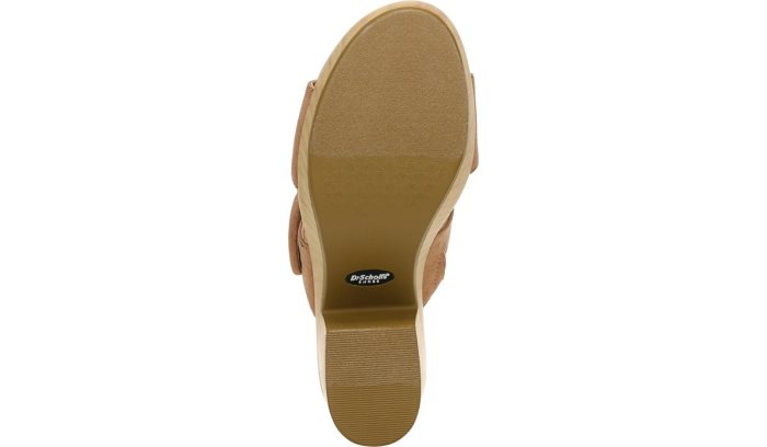 Brown Dr Scholl's Bayside Block Heel Slide Sandal Bayside Block Heel Slide Sandal | chZ9XoVD