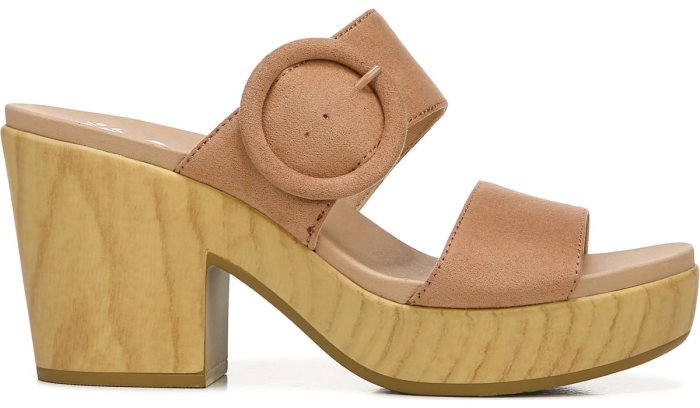 Brown Dr Scholl's Bayside Block Heel Slide Sandal Bayside Block Heel Slide Sandal | zPHZEymi