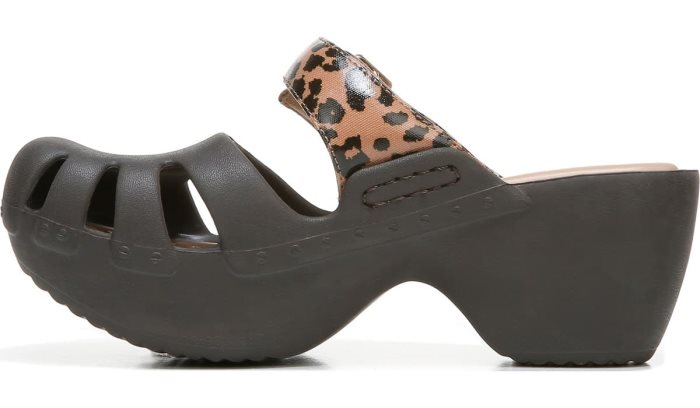 Brown Leopard Dr Scholl's Dance On Clog Dance On Clog | iuyzEVsF