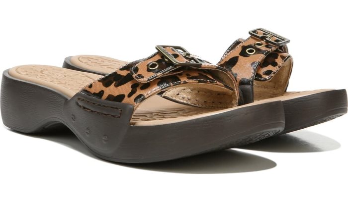 Brown Leopard Dr Scholl\'s Rock On Slide Sandal Rock On Slide Sandal | HzJtnl4X