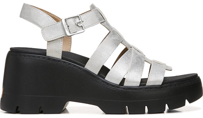 Silver Dr Scholl's Check It Out Wedge Sandal Check It Out Wedge Sandal | fY4DmJQm