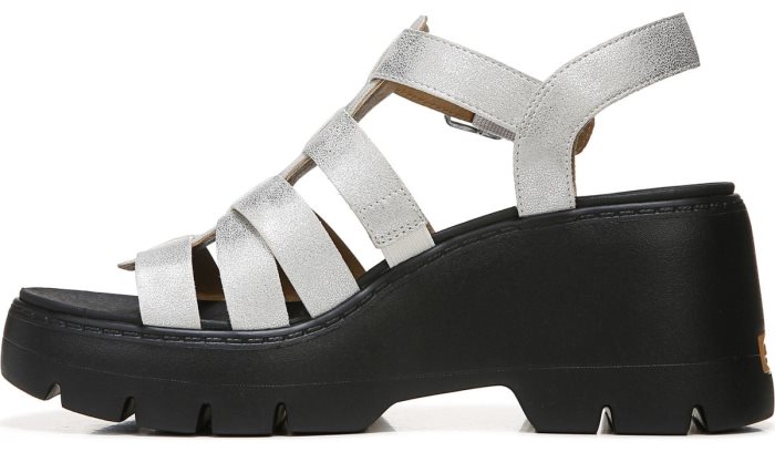 Silver Dr Scholl's Check It Out Wedge Sandal Check It Out Wedge Sandal | voyipXsn