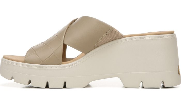 Taupe Dr Scholl's Checkin High Wedge Slide Sandal Checkin High Wedge Slide Sandal | 19mlTGS1