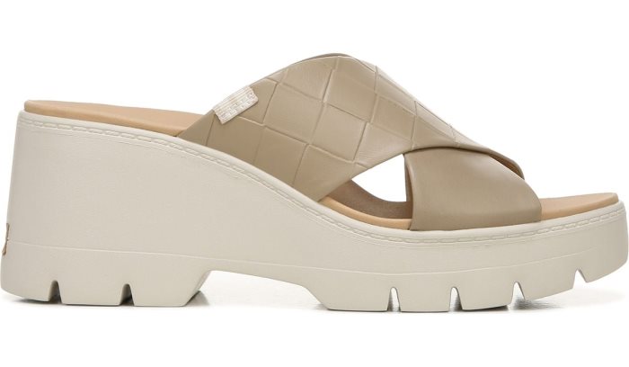 Taupe Dr Scholl's Checkin High Wedge Slide Sandal Checkin High Wedge Slide Sandal | EmD2vTR1