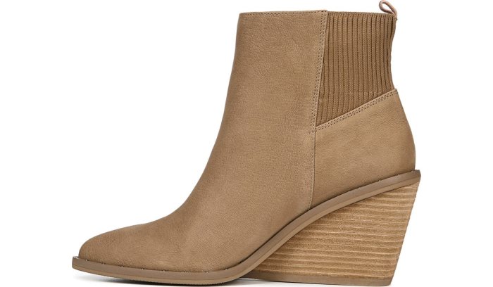 Toasted Coconut Leather Dr Scholl's Mania Wedge Bootie Mania Wedge Bootie | XyULjib3