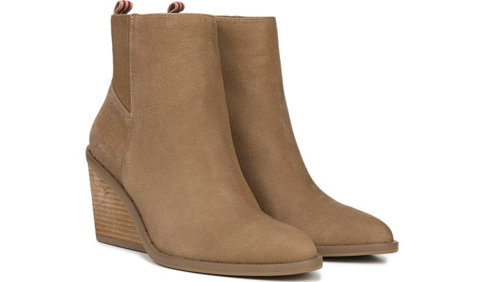 Toasted Coconut Leather Dr Scholl\'s Mania Wedge Bootie Mania Wedge Bootie | mDyFPeBv