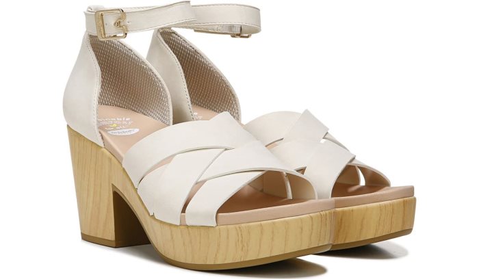 White Dr Scholl\'s Blissful Block Heel Sandal Blissful Block Heel Sandal | 3TZ9BT58