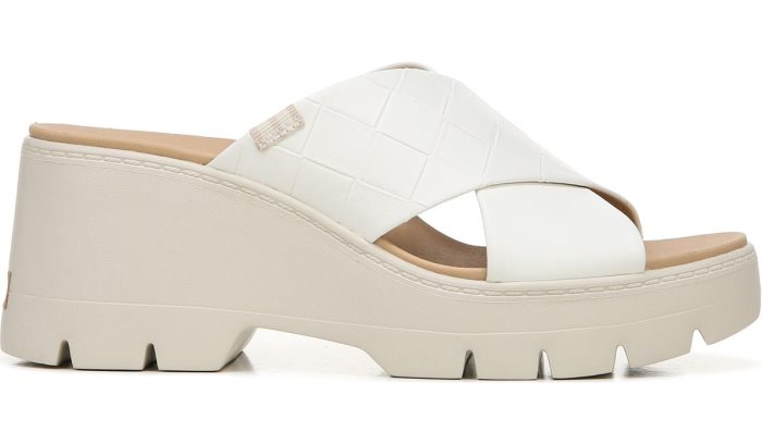 White Dr Scholl's Checkin High Wedge Slide Sandal Checkin High Wedge Slide Sandal | 7zQKx8rp