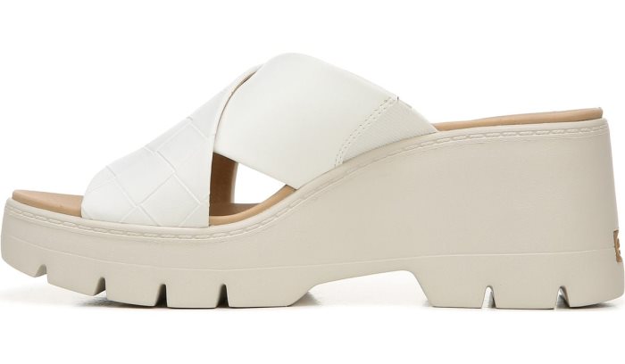 White Dr Scholl's Checkin High Wedge Slide Sandal Checkin High Wedge Slide Sandal | 7zQKx8rp