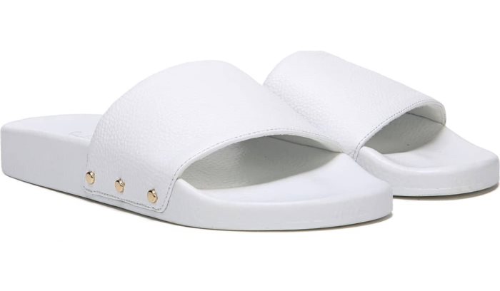 White Dr Scholl\'s Pisces Pool Slide Sandal Pisces Pool Slide Sandal | 26Wm2Gpd