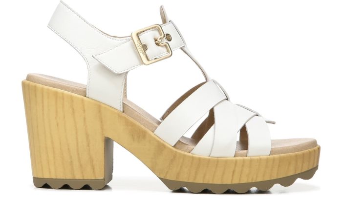 White Dr Scholl's Wild Nights Block Heel Sandal Wild Nights Block Heel Sandal | 8FNmM3G1